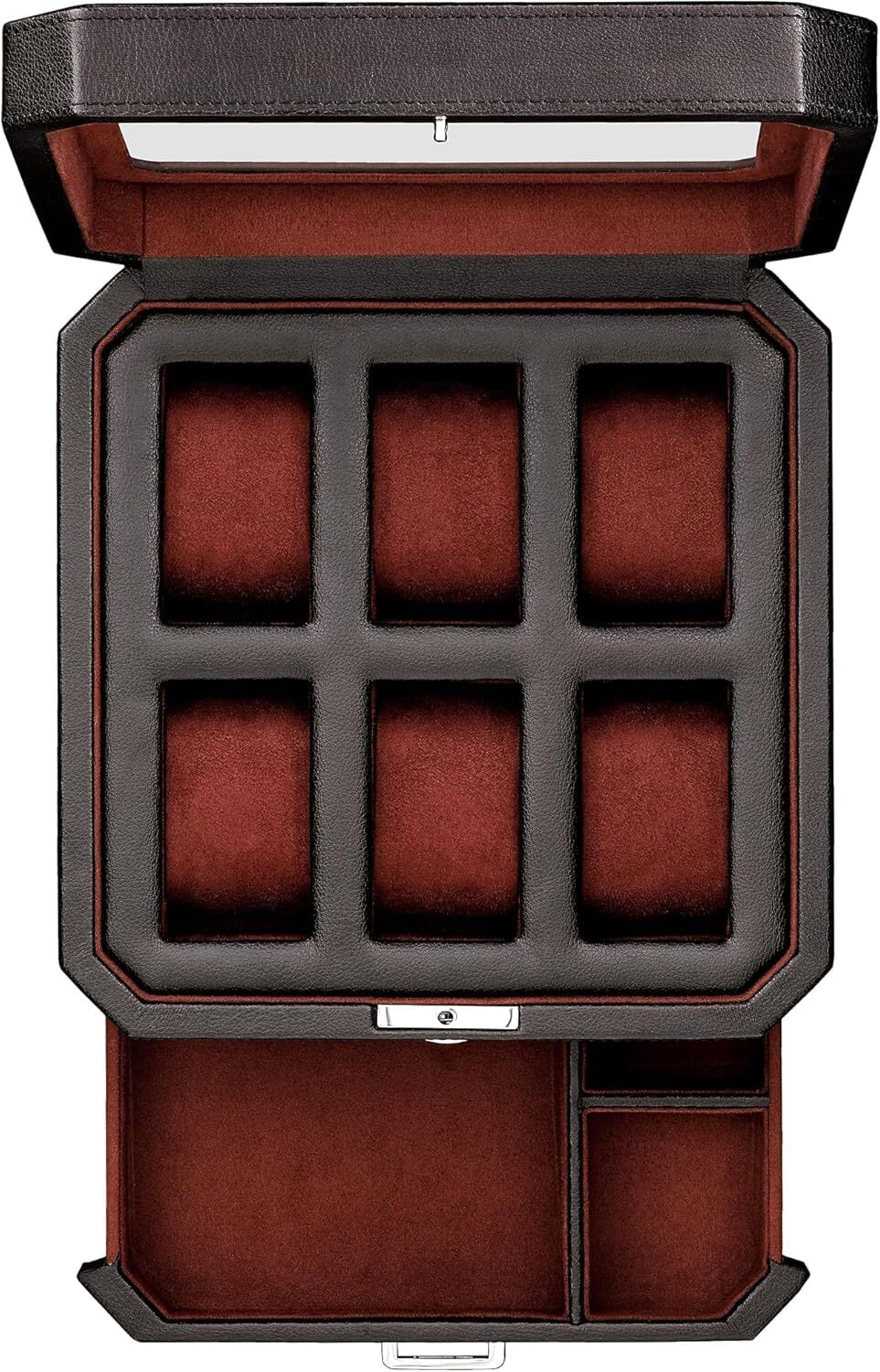ROTHWELL 6スロット レザーウォッチボックス バレットドロワー付