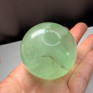 m01.メロンクリームソーダ色✩虹ありミントグリーンフローライトスフィア