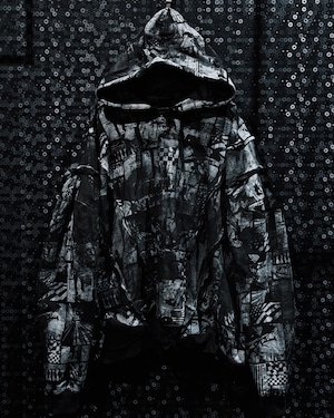 【ÆIEM】vivid notes “NO NATION” Multi-Sleeve Graphic Hoodie