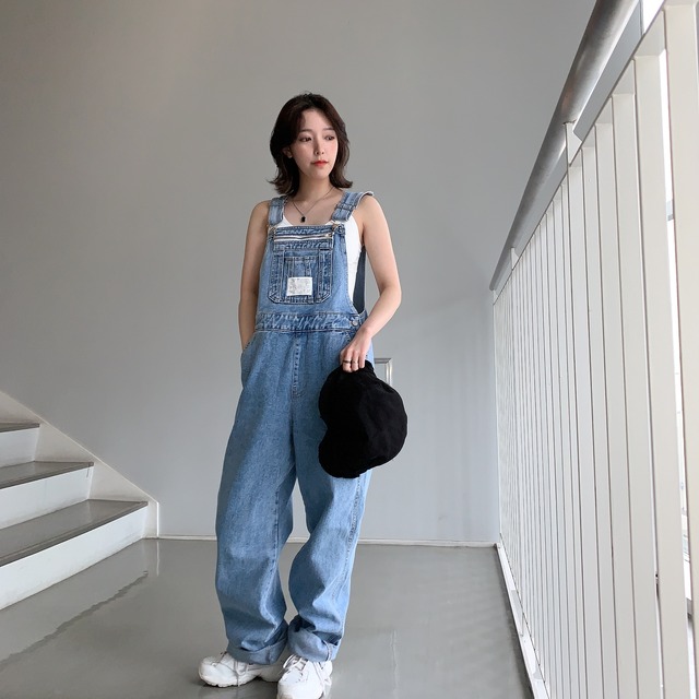 即納 韓国ブランド X2 Denim Overall 韓国ファッション セレクトショップ One Will