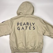 PEARLY GATES パーリーゲイツ フード付き 中綿 ドライ ジャケット ジャンパー L/ライトベージュ系 メンズ ゴルフ
