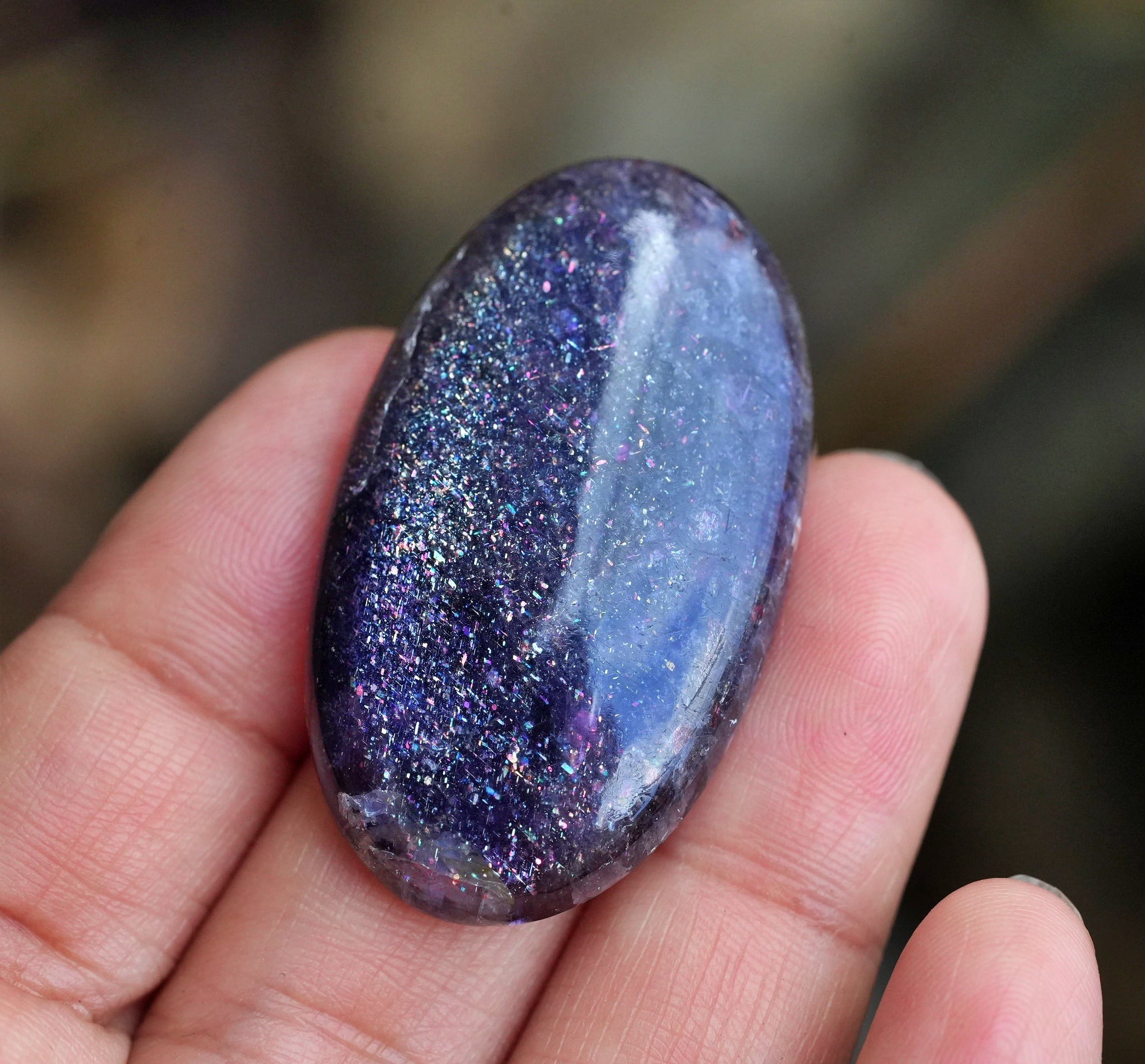 大きな銀河 アイオライトサンストーン40mm s1609 | Funky garuda Stone