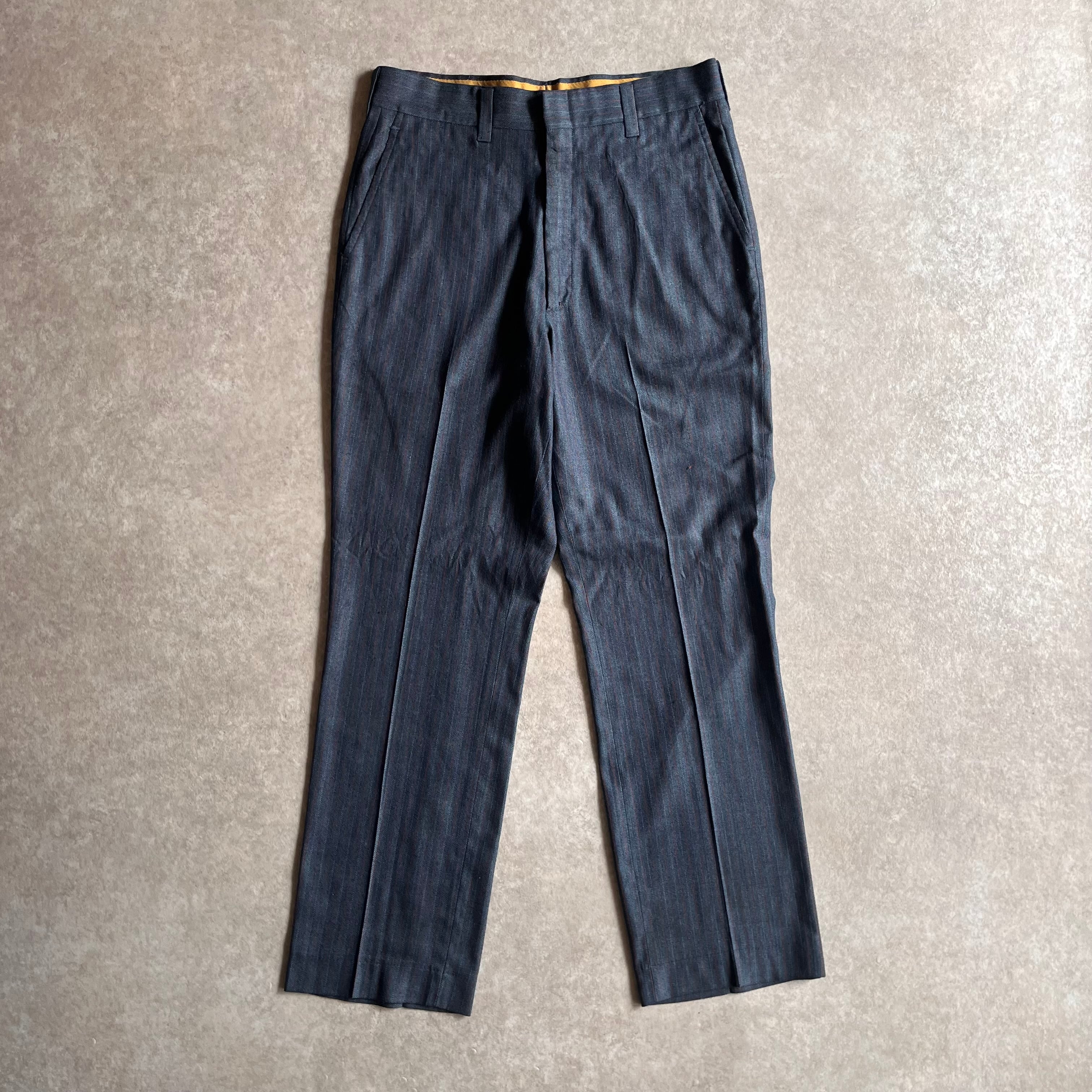 1970s FARAH Stripe Wool Slacks W31 L29.5 Made in USA G686