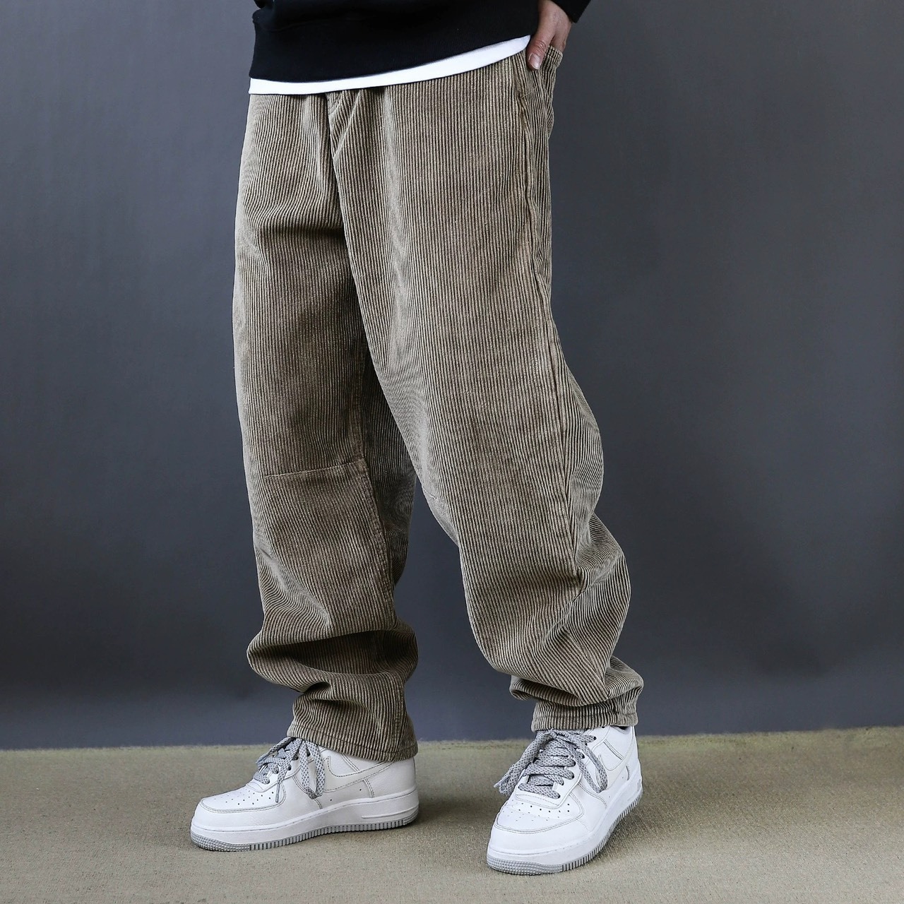 Corduroy wide tapered pants 1235 - 16