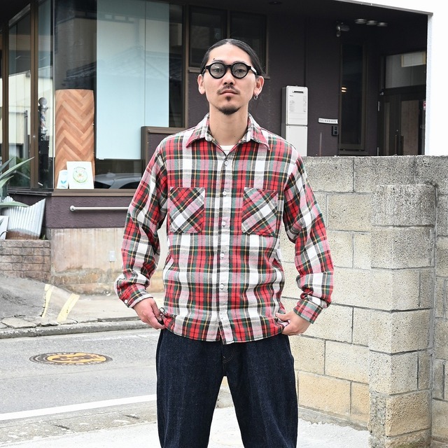 70's BIGMAC vintage M Ctton Flannel Check Shirt