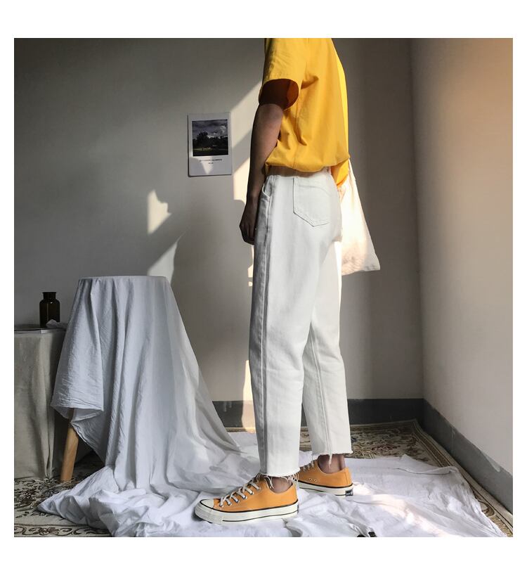 全2色 デニム パンツ ストレート カジュアル シンプル 無地