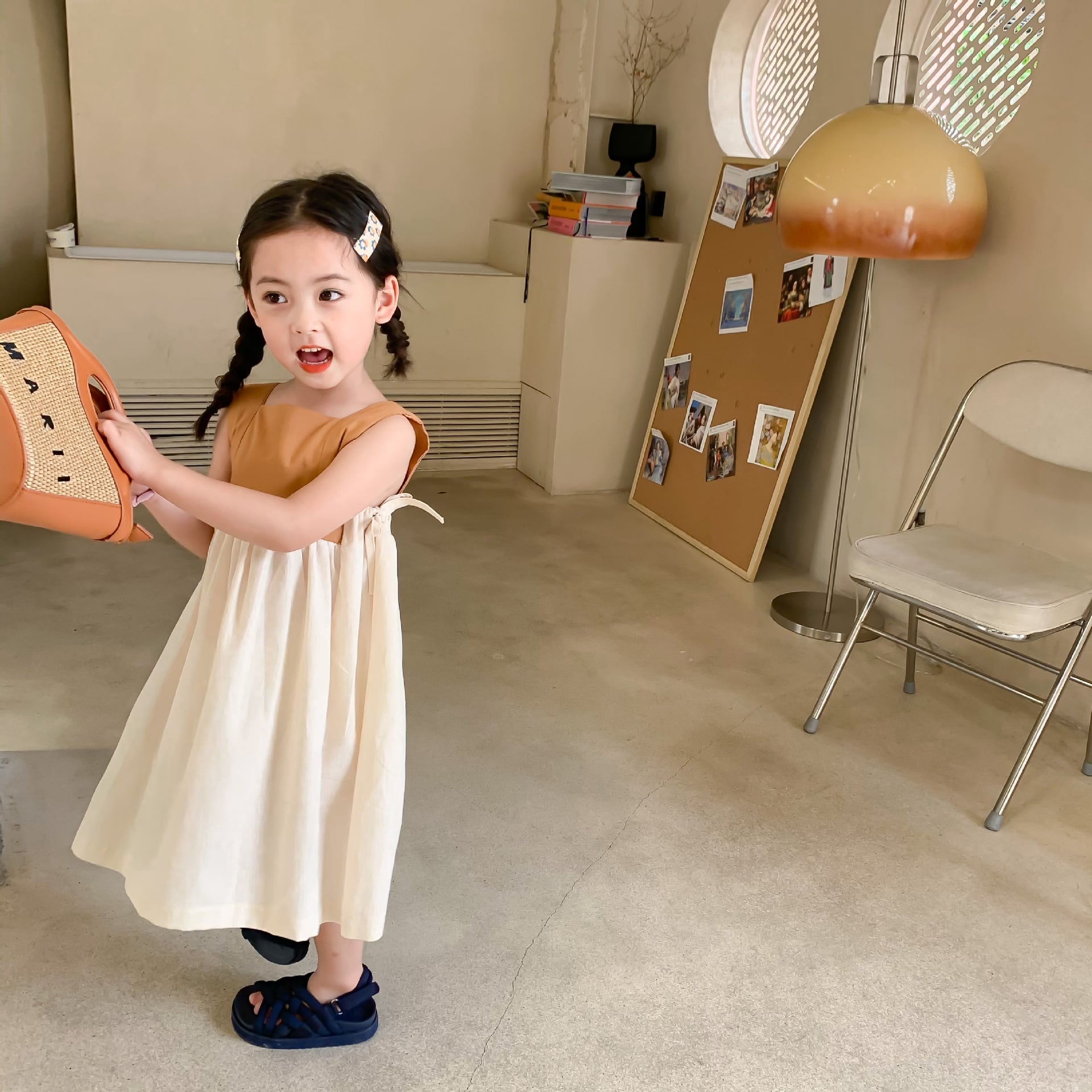 ワンピース ノースリーブ 春夏 ドレス ナチュラル 子供服 子供 キッズ