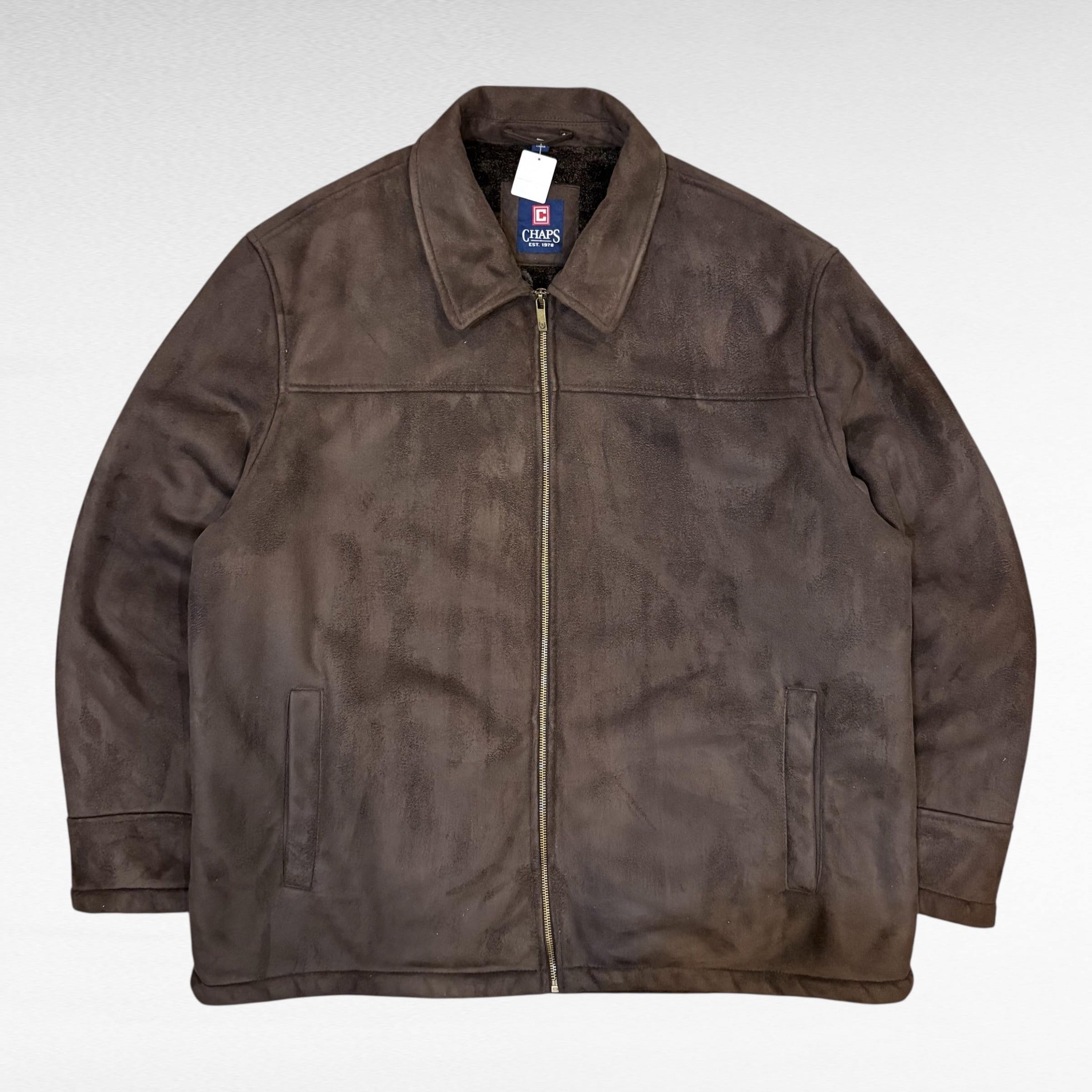 CHAPS fake suede zip up mouton jacket | 仙台 古着屋 ShuShuBell