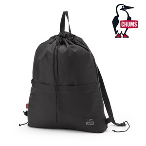CHUMS チャムス パッカブル ナップサック 10L 軽量 折りたたみ リュック 巾着バッグ リップストップナイロン アウトドア 旅行 604217 Black