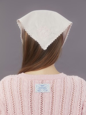 [MARGARIN FINGERS] RIBBON EMBROIDERY BONNET (LIGHT PINK) 正規品  韓国 ブランド 韓国ファッション 韓国代行 マーガリンフィンガーズ 日本 店舗