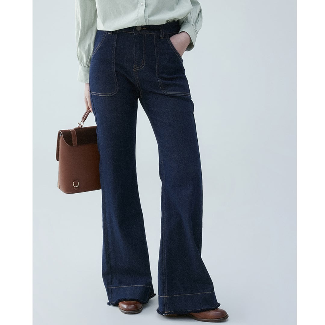 retro high waisted bootcut jeans