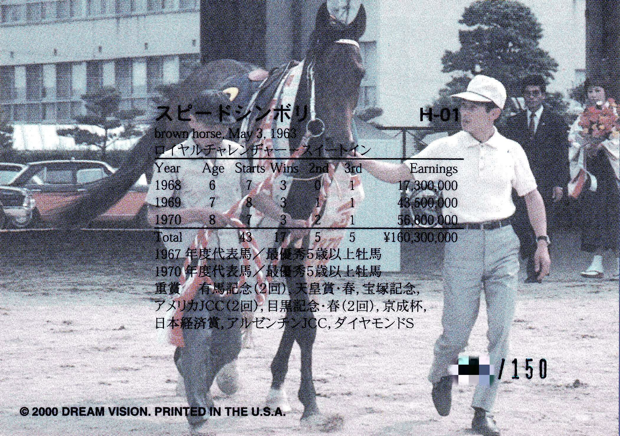スピードシンボリ(Glory)「The Victory 2000」H-01 | カードショップ