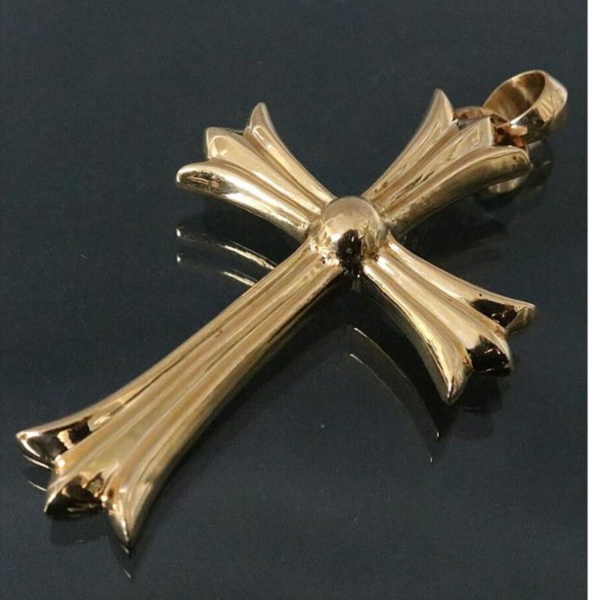 CHROME HEARTS クロムハーツ 22K ラージクロス withベイル チャーム  