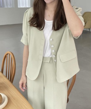 《即納商品》bronze jacket (cream / mint / black)