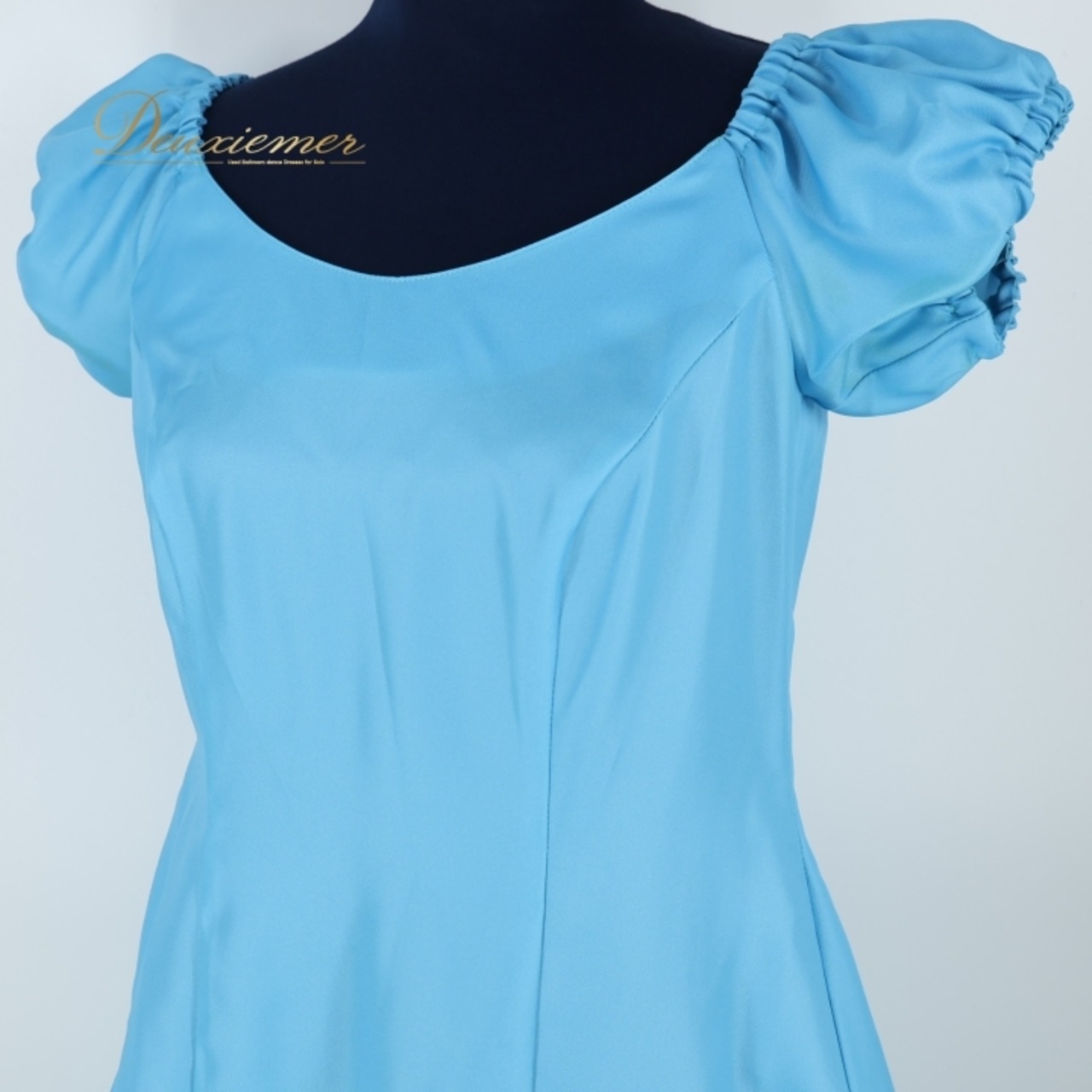 フラダンス 衣装 ワンピース ドレス ブルー系 ファンシードレス フラ ダンス 水色 白 緑 ティアレ柄 花柄 FANCY DRESS ハワイアン アロハ 爽やか 華やか かわいい ハワイアンプリント ホワイト系 グリーン系