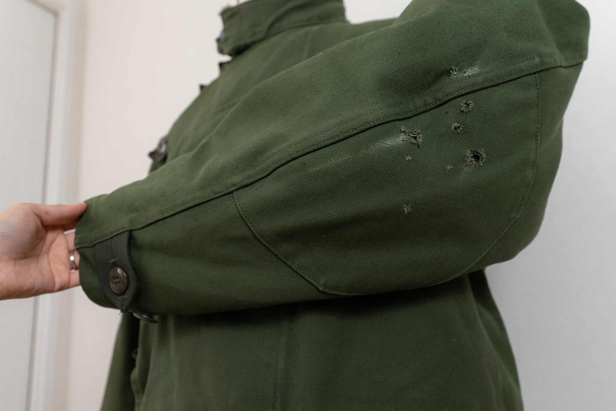 肘ダメージ品 60-70's Swedish Army Motorcycle Jacket 