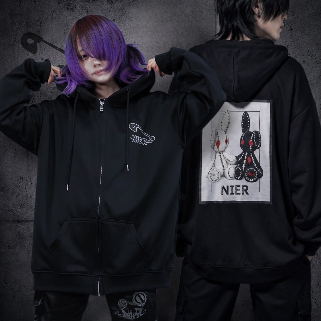 NIERの日☆目玉大特価》TWIN STITCH RABBIT ZIP PARKA | NIER CLOTHING