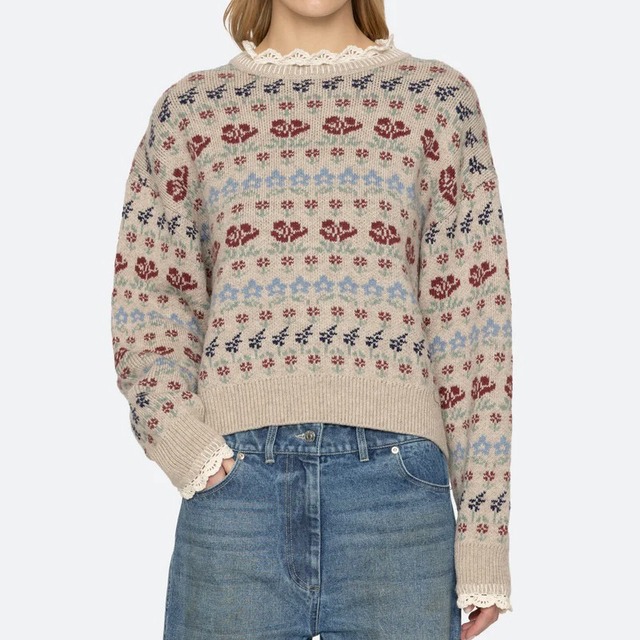 SEA NY　PRESTON KNIT CREW NECK SWETER    CREAM