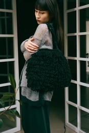 Thick Velvet Loop Monster Bag Hand Knit