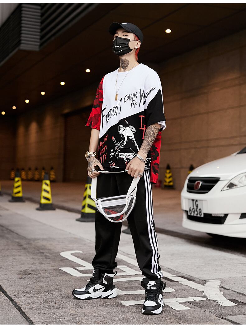 全2色 Tシャツ カットソー プリント カジュアル ストリート 