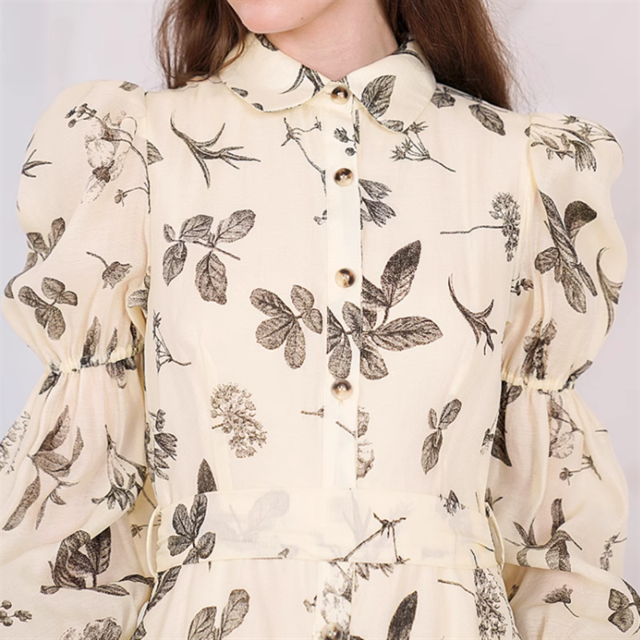 ボタニカルプリントワンピース　10920