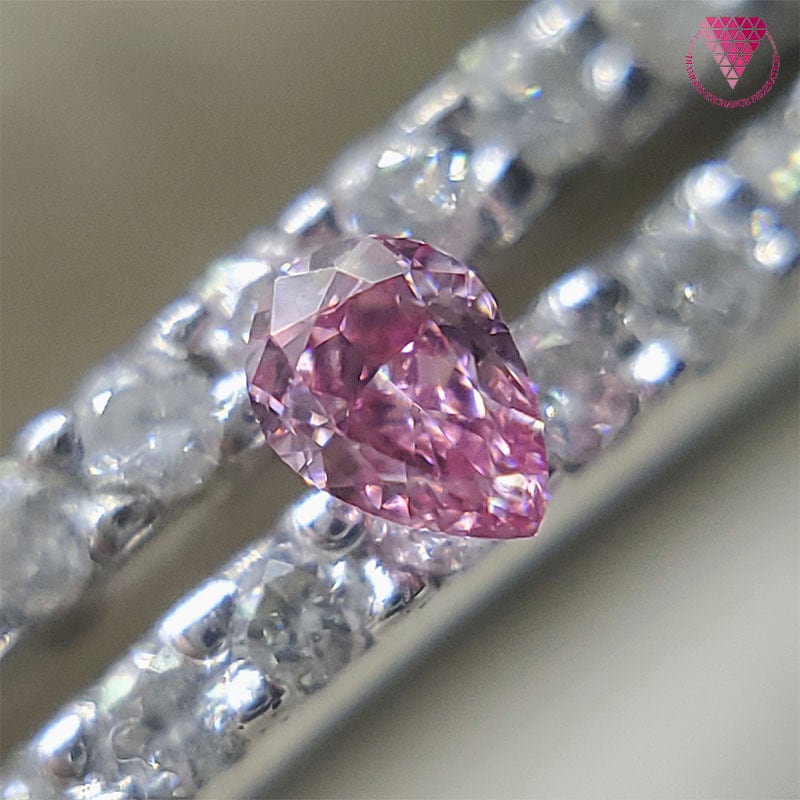 0.049ct 天然ピンクダイヤモンド FANCY PURPLISH PINK