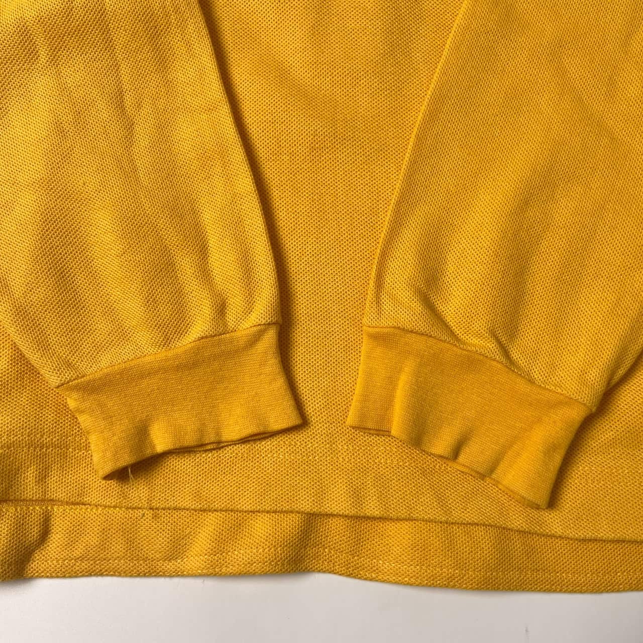 KENZO ケンゾー ゴルフ ロゴ刺繍 長袖ポロシャツ 2/イエロー90s/ビンテージ/鹿の子
