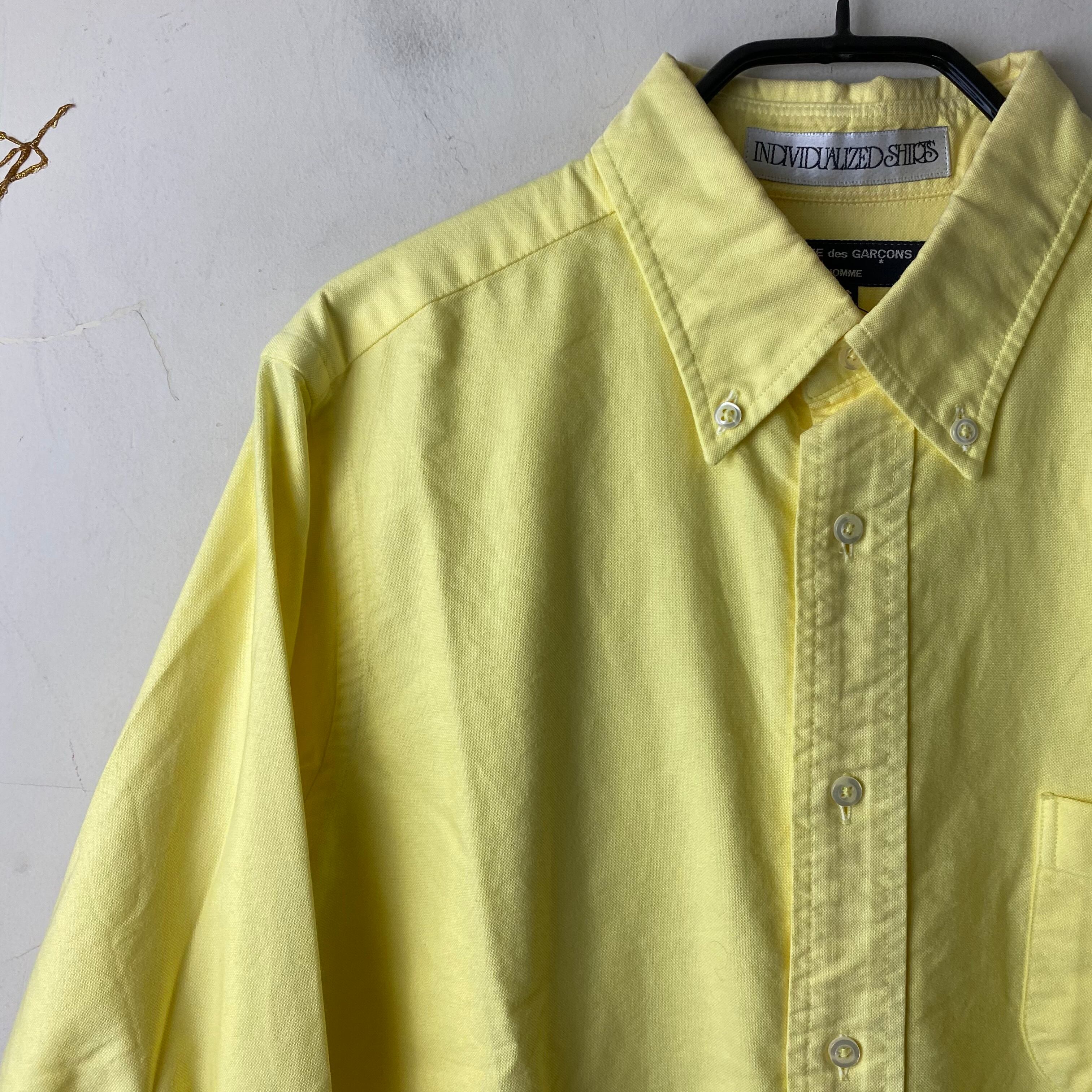美品 tricot COMME des GARCONS シャツ AD2013 AD2013 COMME des GARCONS HOMME×INDIVIDUALIZED SHIRTS yellow
