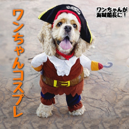 ワンちゃんコスプレ服 海賊コスプレ ギター水夫コスプレ 海の男コスプレ 小型犬 超小型犬 中型犬 子犬 コスプレ 首にかぶせるだけ 可愛い洋服 カッコいいコスプレ お出かけ イベント ドッグウェア