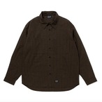 430(FOURTHIRTY) L/S CHECK SHIRTS DB-BR-BG ブルー-バーガンディ
