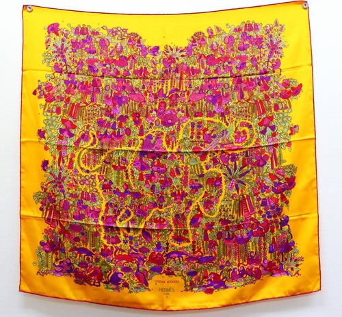 美品 HERMES エルメス カレ90 LEGENDE MOGHOLE ムガールの伝説 シルクスカーフ 大判ショール 22-7618