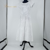 フラダンス 衣装 ワンピース ドレス ホワイト系 マーメイドライン フラ ダンス 白 MermaidLine MMJ エムエムジェイ 日本製 花柄 ハワイアン アロハ 華やか 爽やか 明るい ハワイアンプリント