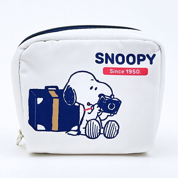 スヌーピー enjoy your trip ミニスクエアポーチ SNOOPY