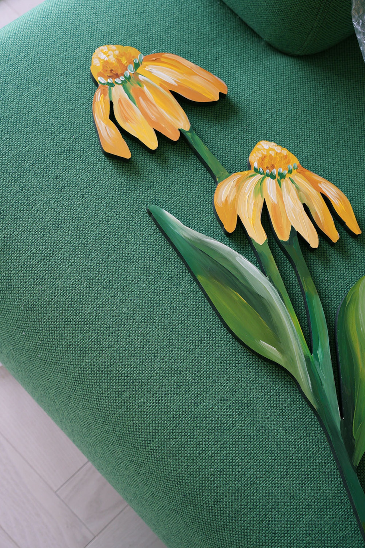 flower art panel M echinacea