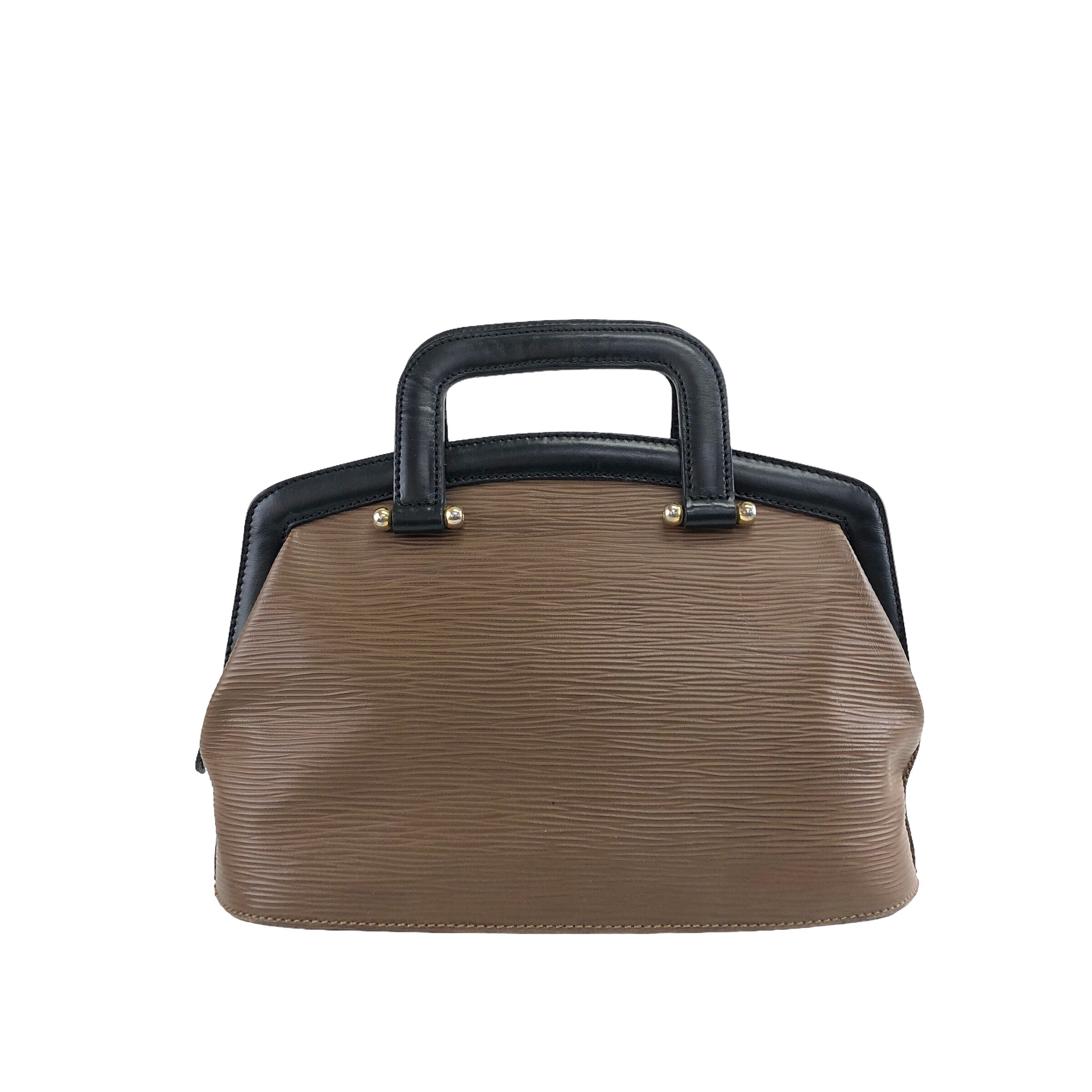 FENDI フェンディ FFロゴ レザー ハンドバッグ ブラウン vintage