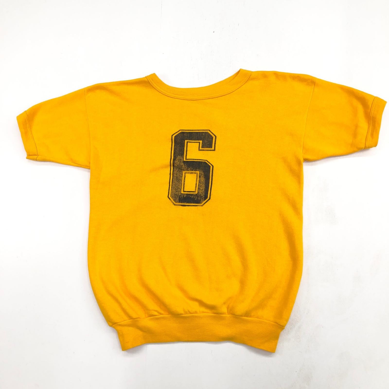 【即日発送】70〜80s Vintage 半袖スウェット ナンバリング 35 UNKNOWN 70−80年代 セットインスリーブ 丸胴 半袖スウェット 両面