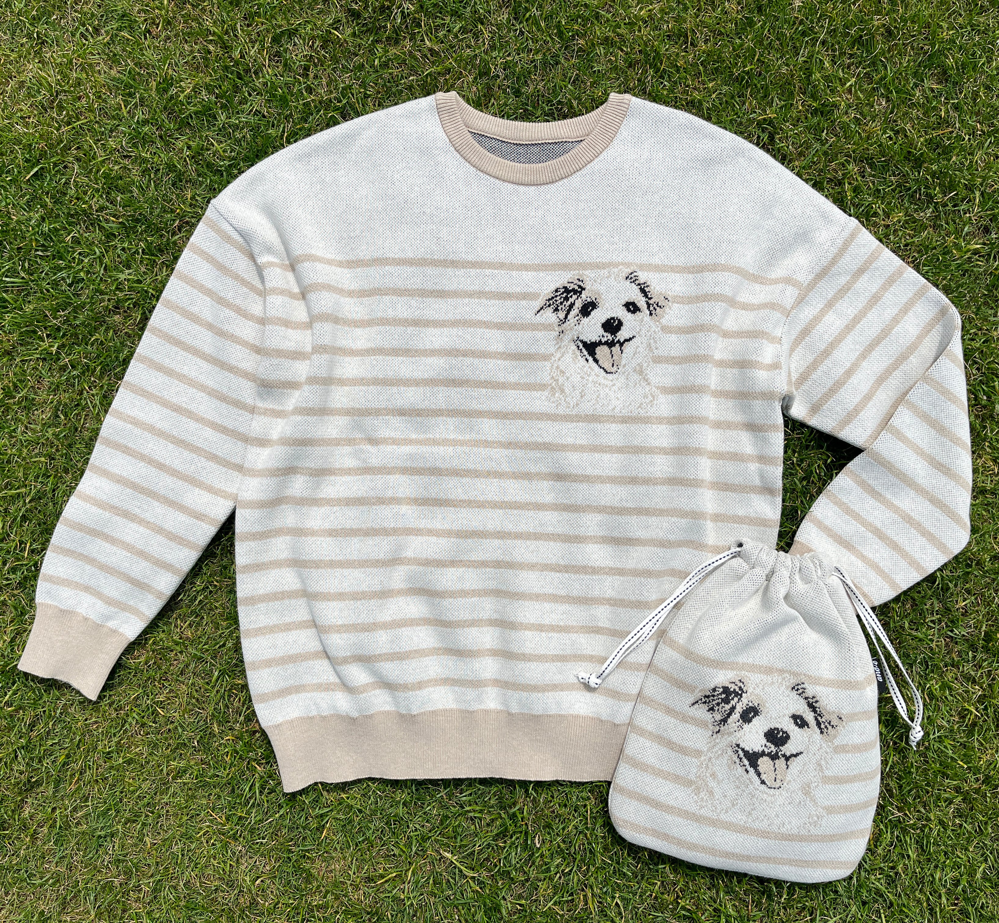 うちの子セーター うちの子柄セーター【タイプA】巾着付き | and.e | ペットの写真から