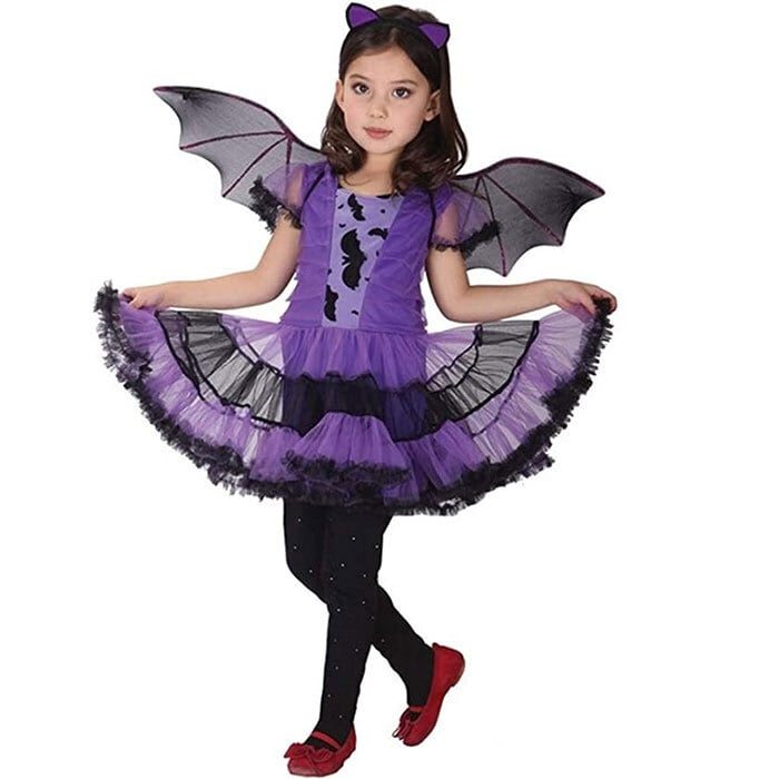 ハロウィン 服装 子供 こうもり 魔女 悪魔 コスプレ 3点セット キッズ