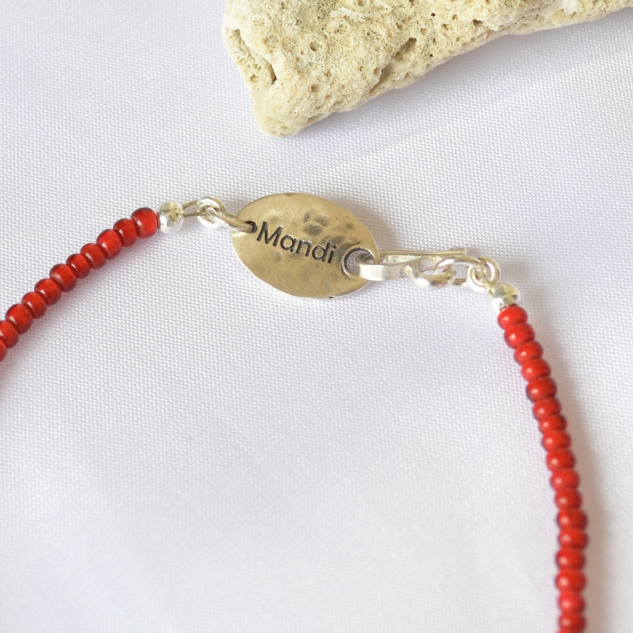 Mandi/マンディ Small A.Beads Bracelet(Red)