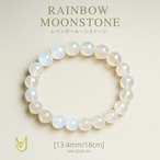 心の奥の光を映し出す、インスピレーションの石 MIKI-JEWELRY レインボームーンストーンブレスレット|8mm/16cm Rainbow Moonstone “Midnight Aura” Bracelet