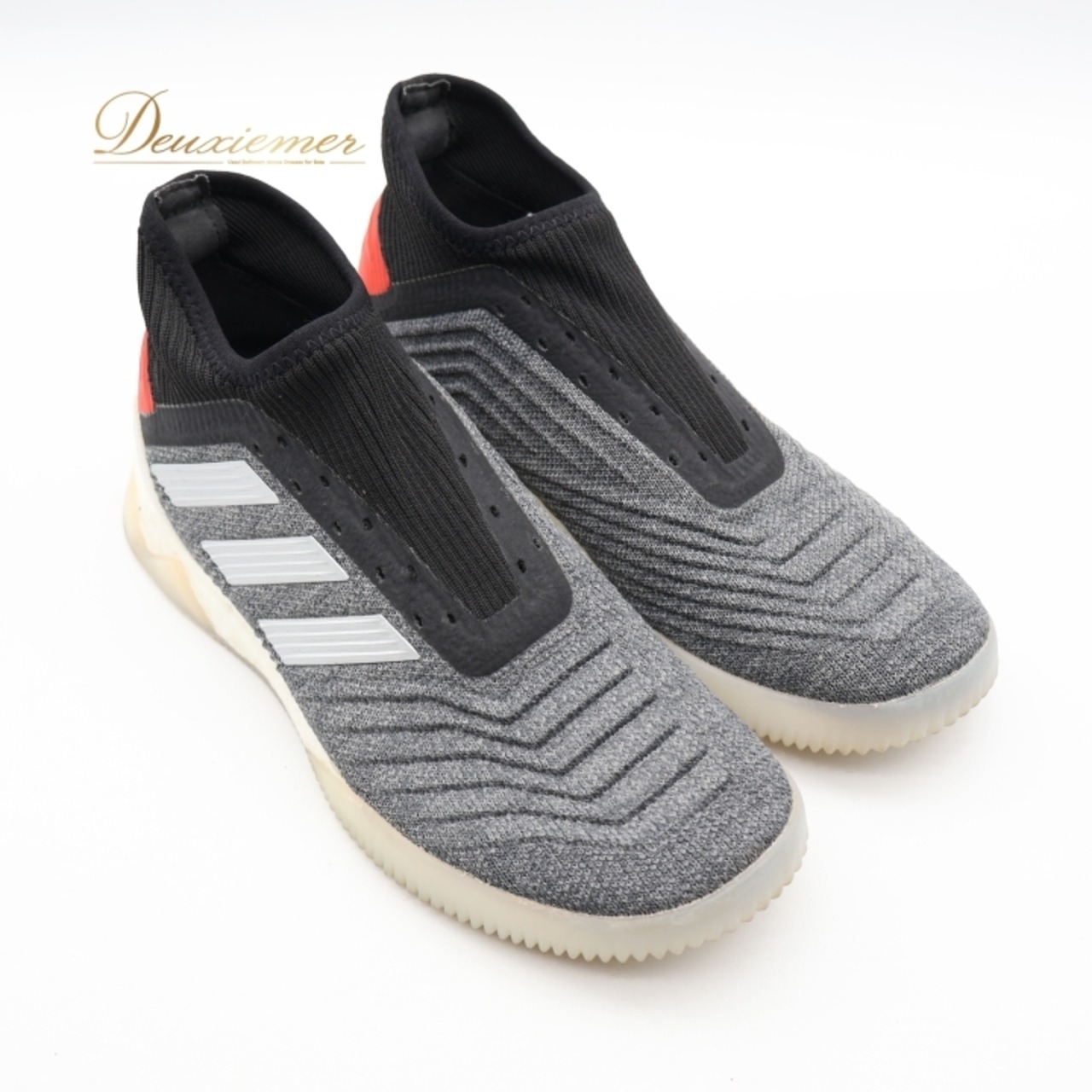 adidas スニーカー 25.5cm PREDATOR BOOST ブラック系 靴 くつ アディダス シューズ 黒 赤 おしゃれ かっこいい スポーツ 運動 グレイ系 レッド系