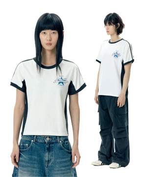 [AMES-WORLDWIDE] SIDE LINE TEE CHARCOAL