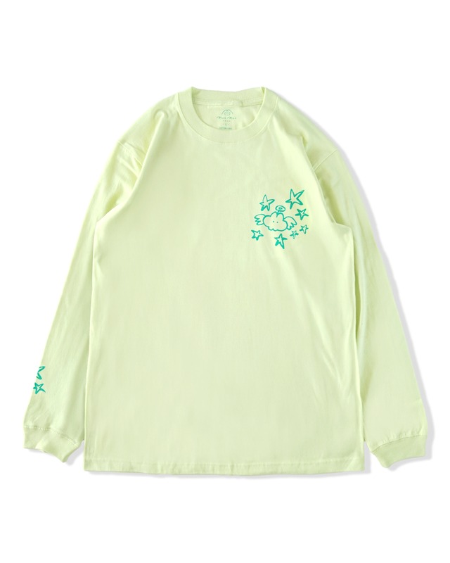天使ウサとお星様ロンT/ライム（MK-590)