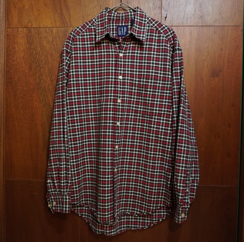 90s OLD GAP L/S チェックシャツ
