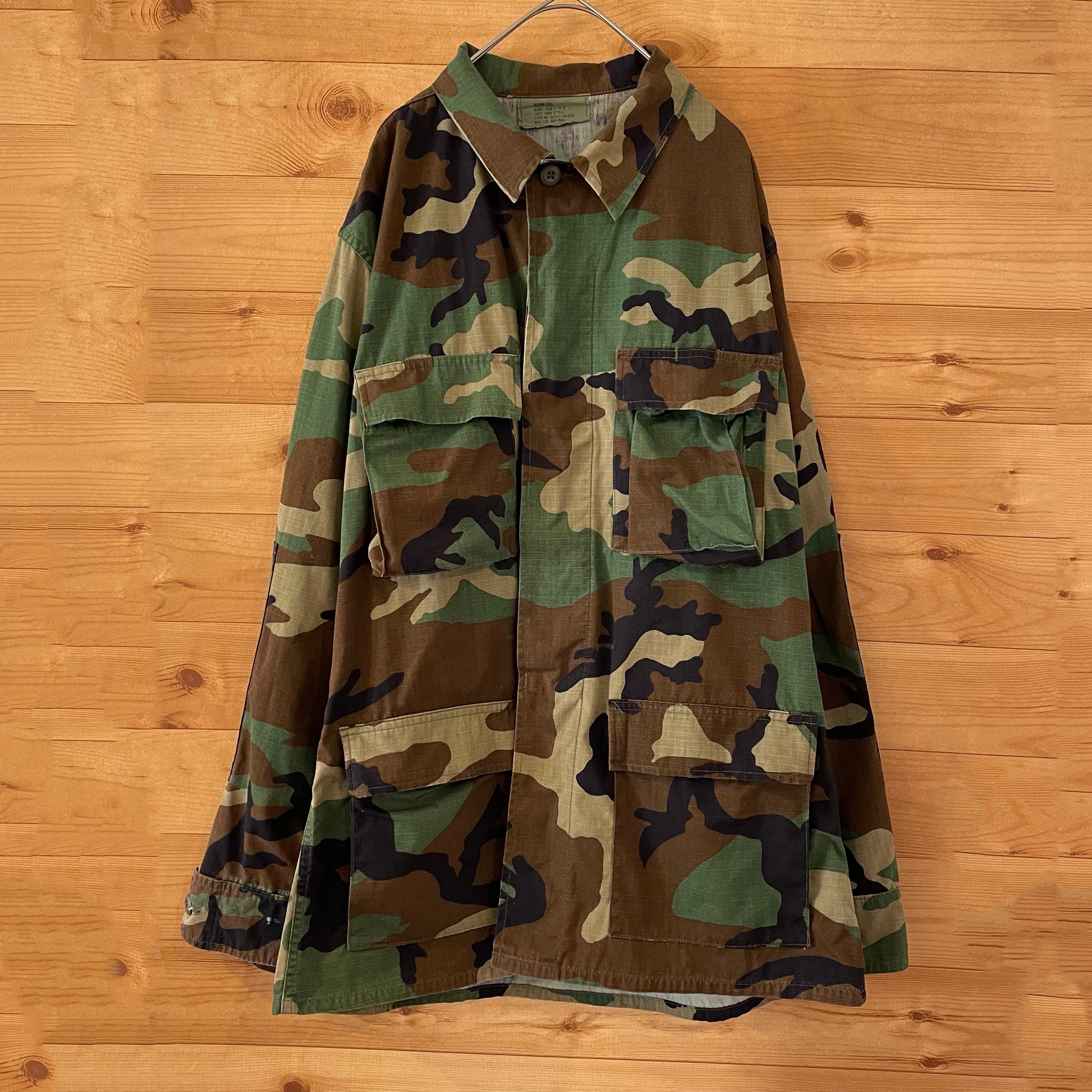 BDU jacket】90s 米軍 実物 ミリタリージャケット 迷彩 カモフラ US