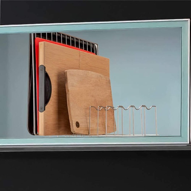 Benzoyl ディッシュスタンド ディッシュラック フライパン収納スタンド 皿立て 鍋蓋収納ラック シンク下キッチン収納ラック ステンレス 間隔幅3.5㎝X8