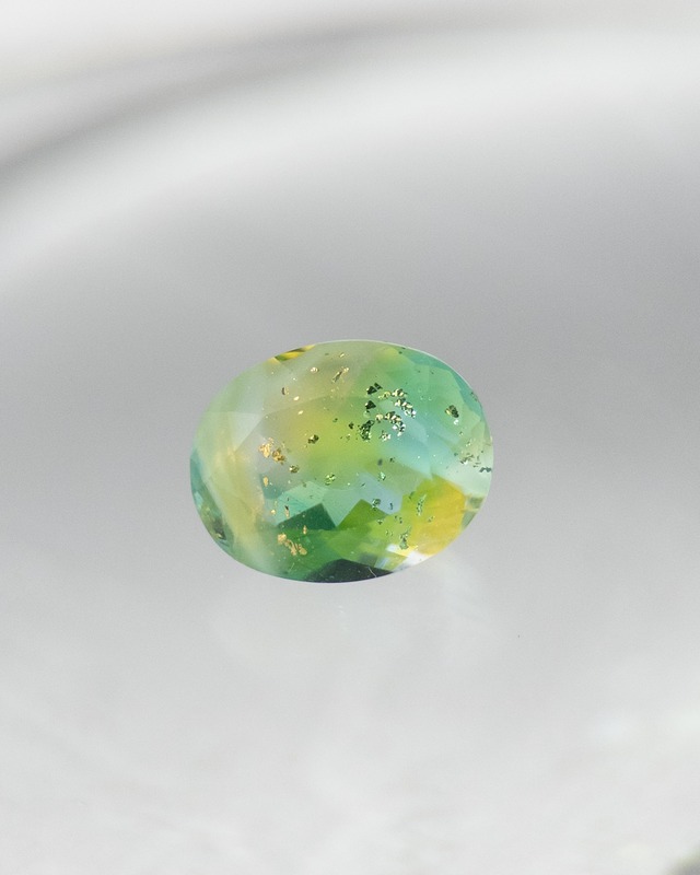 オーバル 10×8mm #287【硝子の宝石】箔入