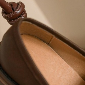 タッセル＆メタルバックルスクエアローファー W10312