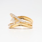 ダイヤモンド デザイン リング  K18 / 0.220ct