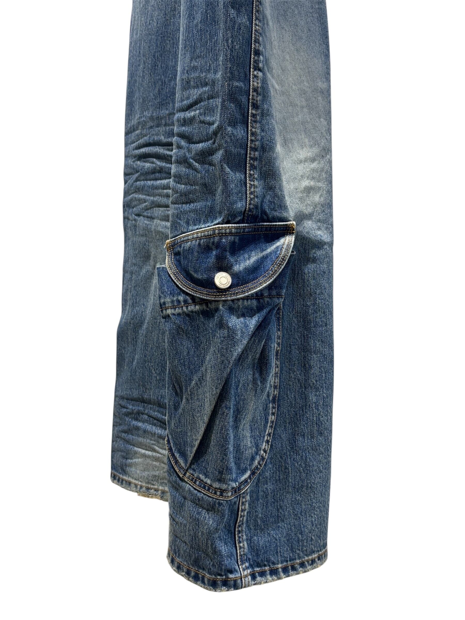 y  ファセッタズム デニム オーバーオール 26SS】OPEN YY オープン ワイワイ / CARGO POCKET DENIM OVERALLS